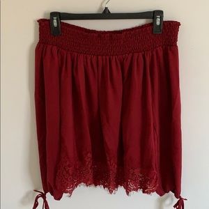 Red off the shoulder top